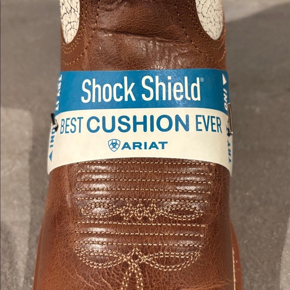 Ariat Pinto VentTEK 360 Dark Tan Distressed White,Leather, horseman,,square toe - Picture 10 of 14